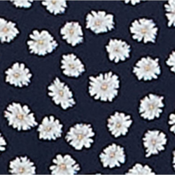 NWT Row A Godet scoop neck summer dress navy floral print A line size XL daisies - Picture 8 of 9